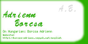 adrienn borcsa business card